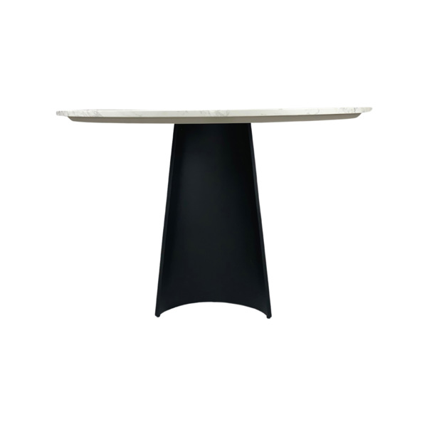 Rosemary Round Dining Table - Black & White Marble