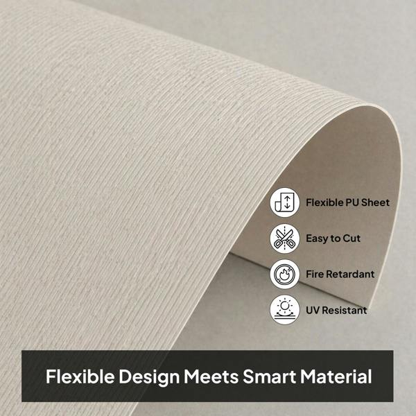 ENER-J Britwall Vertical Ripple Wall Panel 1200 x 600 x 3mm Cream Pack of 2