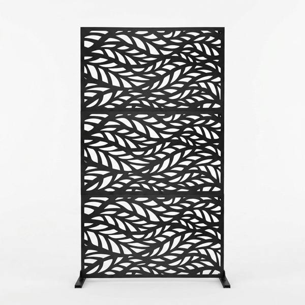 Nicoman Metal Indoor/Outdoor Privacy Screen 90cm x 180cm - Leaf