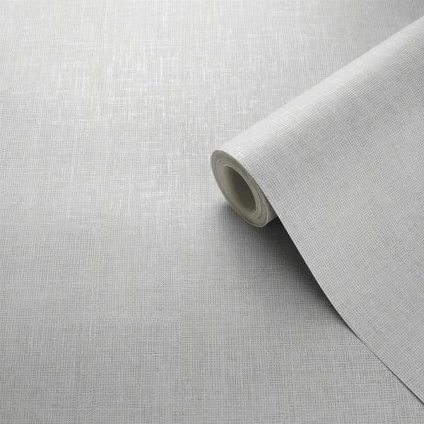 Darcy James Linen Texture Grey Wallpaper image 4