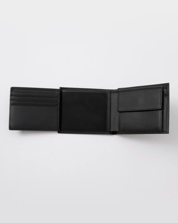 trifold feature of BOSS Orange Randy Mens Trifold Leather Wallet in Black 001