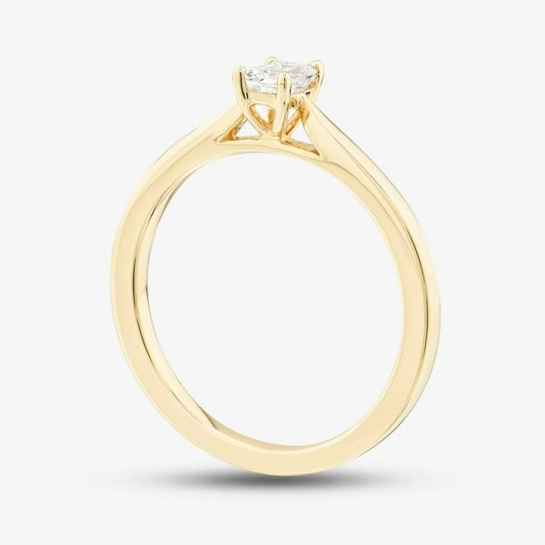 1888 Collection 9ct Yellow Gold 0.33ct Emerald Cut Diamond Solitaire Ring EPP01-9Y-0.33-H-SI2