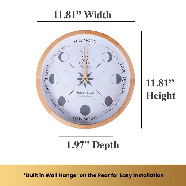 Tabic Moon Phase clock - Planeteco Moon Master, accurate lunar tracking