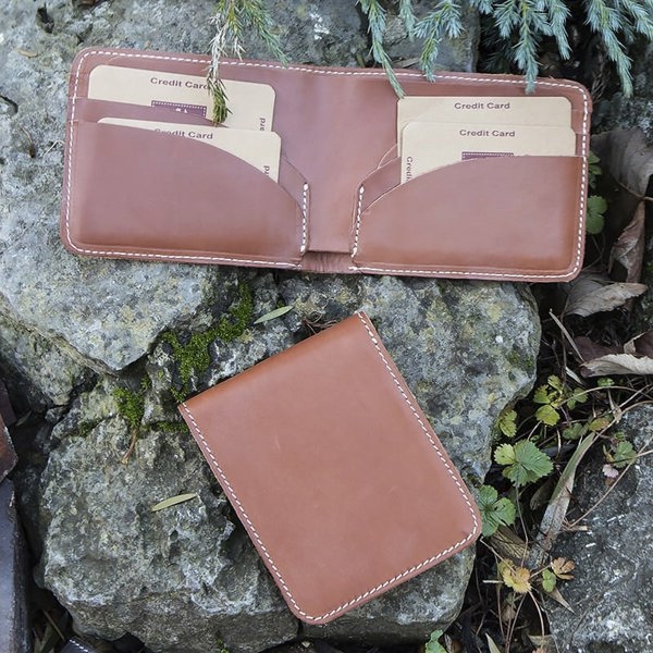 Wombat Leather Wombat Men's Rugged Thick Tan Leather Wallet - 002