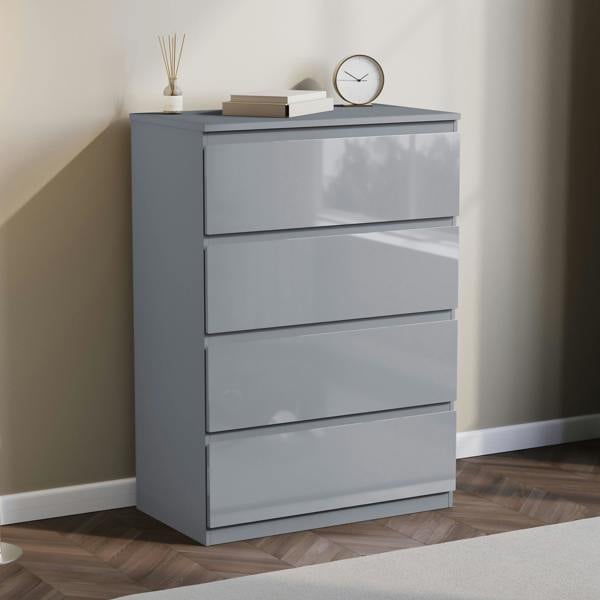 Vida Designs Glinton 4 Drawer Chest, Black