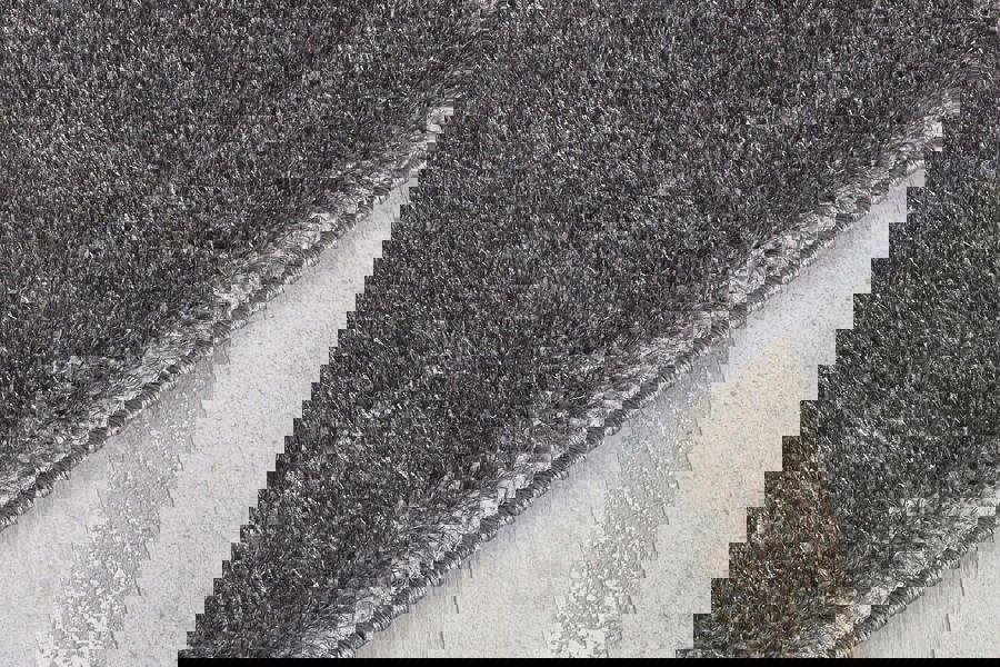 Smart Living Polyester Shaggy Rug - Silver/Grey