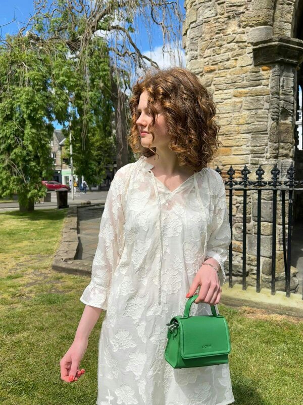 SADDLER  TINA Leather Flapover Handbag - Adjustable Strap, Phone Pocket, Crossbody or Handheld - RFID Protected