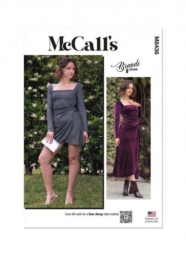 McCalls 8436 Paper Sewing Pattern – Women's Dress, Intermediate