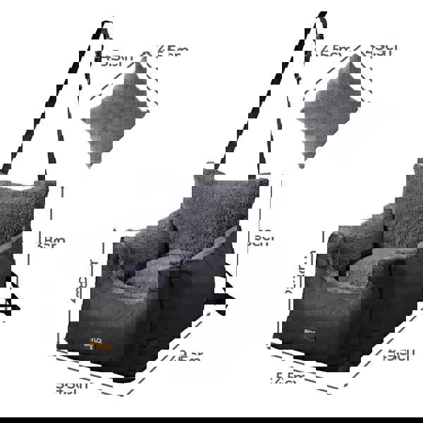 Skylos Dog Car Seat Travel Bed Carrier Pet Booster Seat Basket Portable Puppy