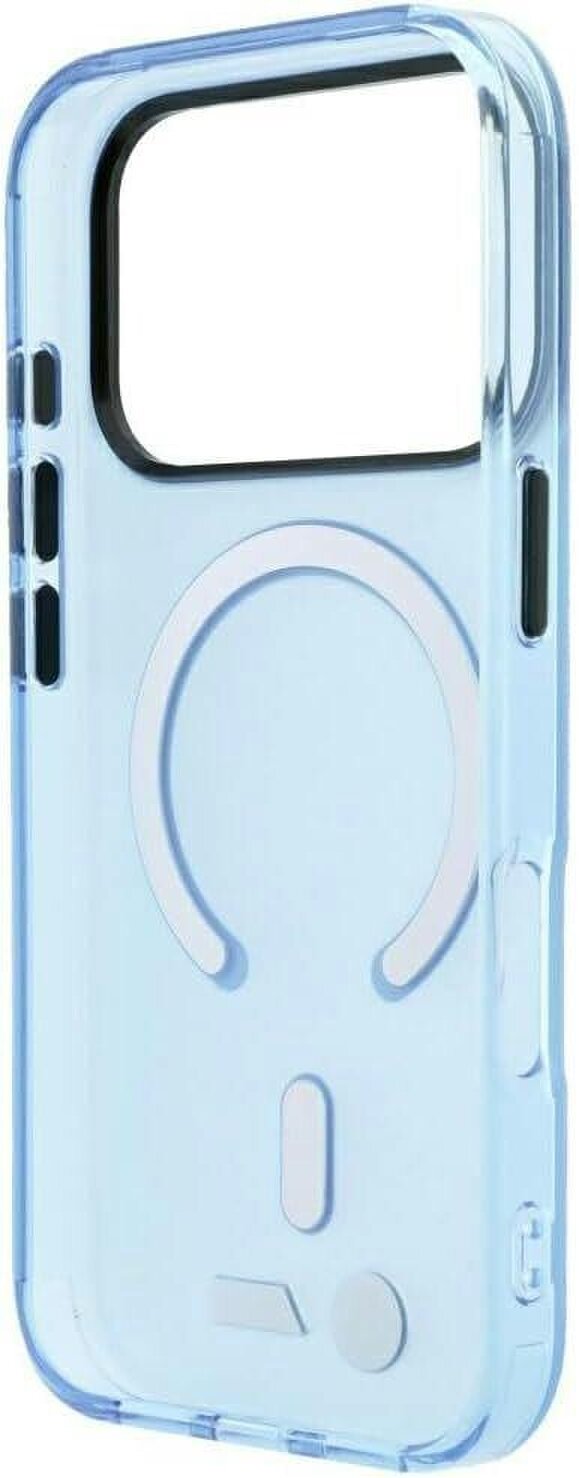 BMW M IML Frosted Metal Logo Trims Case with MagSafe for iPhone 17/18 Pro 6.3" Blue - BMHMP18L26HTFMILB