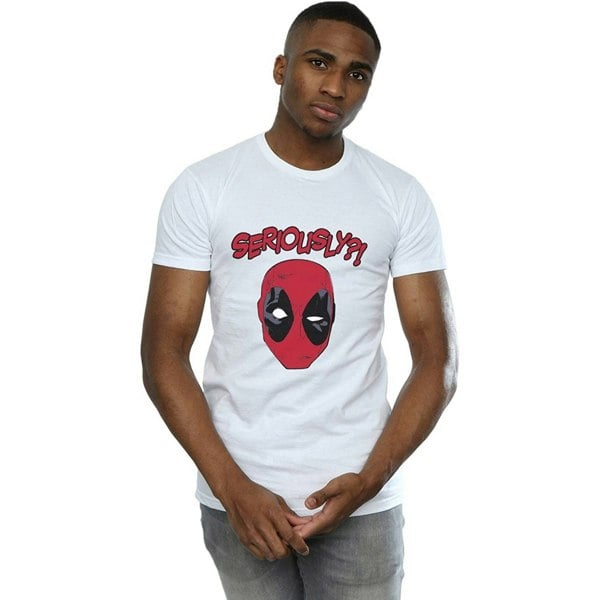 Deadpool Mens Seriously Cotton T-Shirt - White