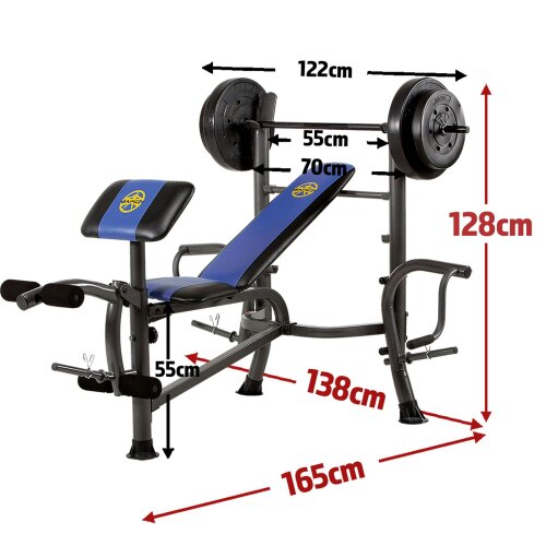Marcy MWB36780B Weight Bench 35kg Weights Leg Developer Curl Butterfly