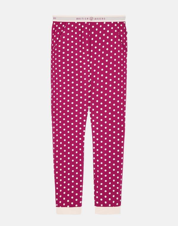 British Boxers Women's Bamboo Pyjama Set – Rhubarb Polka