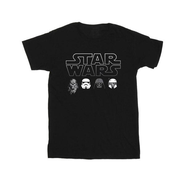 Star Wars Boys Character Heads T-Shirt - Black