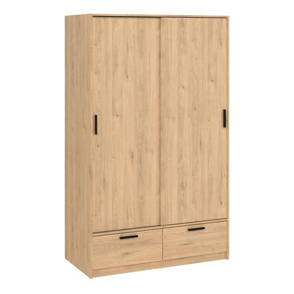 Furniture To Go Line Wardrobe with 2 Doors + 2 Drawers in Jackson Hickory Oak