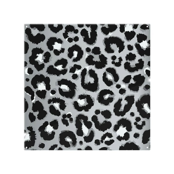 Benjamin Tate Design Silver Leopard Print Splash Back