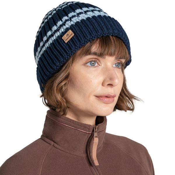 Craghoppers Womens/Ladies National Trust Canina Striped Beanie - Blue Navy - 
