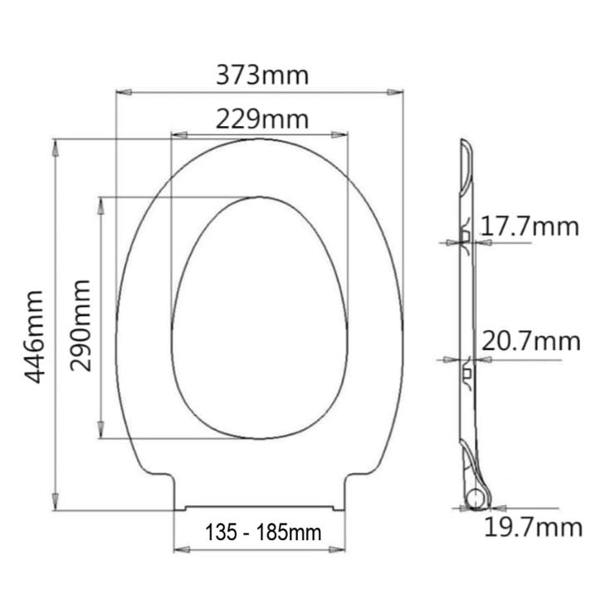 RTS Wood Plank Thermoplastic Top Fix Soft Close Quick Release Toilet Seat