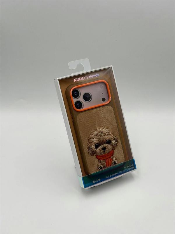Nimmy Friends Nimmy Big Eye Cute Pet Poodle Dog Case with MagSafe for iPhone 17 Pro Max 6.9" Brown Orange - N-XDY-IP17-PRO-MAX-04