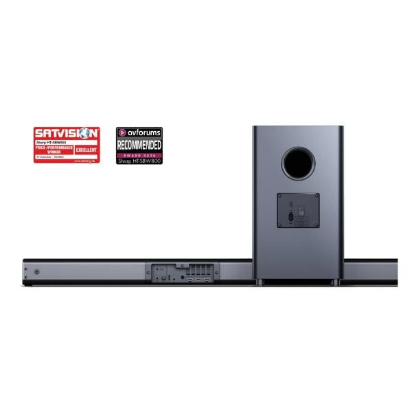 Sharp 570W Dolby Atmos Soundbar with Bluetooth, 4K HDMI and LED Display - Black