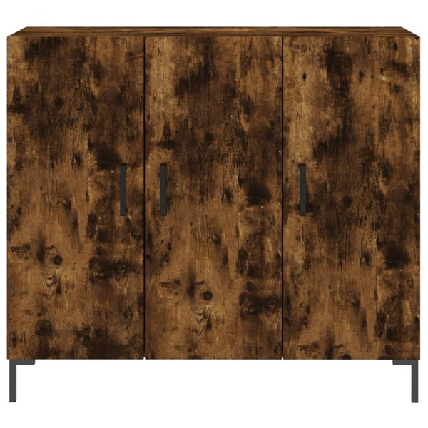 Berkfield Sideboard Smoked Oak 90x34x80 cm Engineered Wood