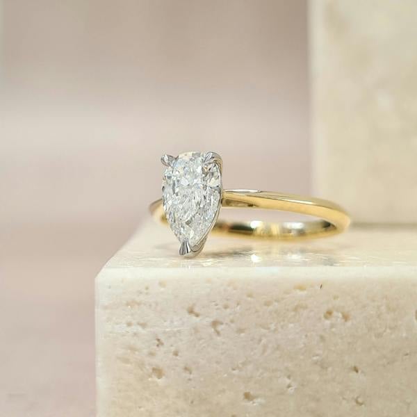Sarah Layton 18ct Yellow Gold Pear Cut Diamond Engagement Ring - 1.00ct