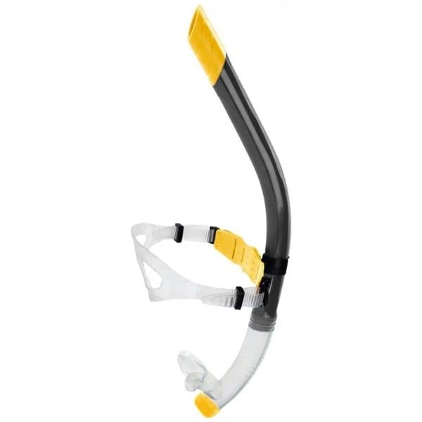 Aquafeel swim frontal yellow and black curved snorkel