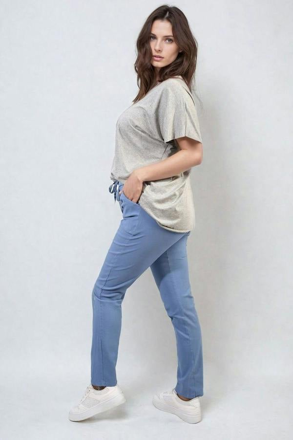 Delilah Casual Drawstring Trousers - Jeans