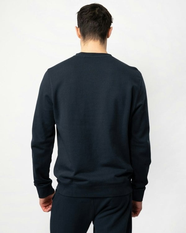 BOSS Orange Westart Mens Crew Neck Sweatshirt With Logo Patch NOS - Dark Blue 404