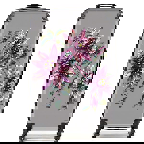 Warren Reed Purple Passion Flowers Suitcase