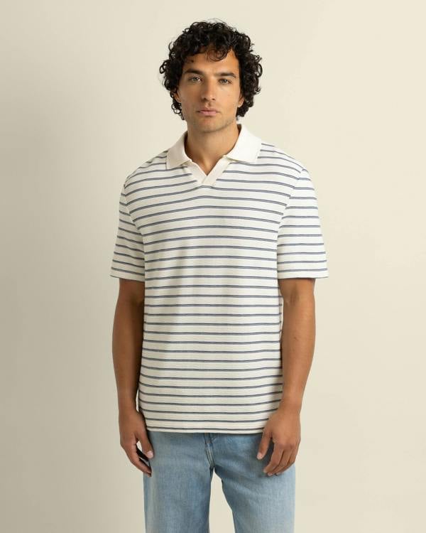 Larsson & Co Bergen - Textured Stripe Polo Shirt
