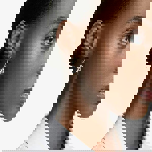 Swarovski Sparkling Dance White Crystal Dropper Earrings 5504652