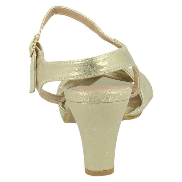 Anne Michelle Ladies Anne Michelle Mid Heel Casual Wide Fit Sandals F12111