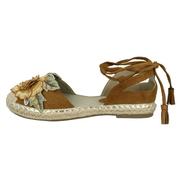 Spot On Ladies Spot On Ankle Tie Up Espadrilles F2263