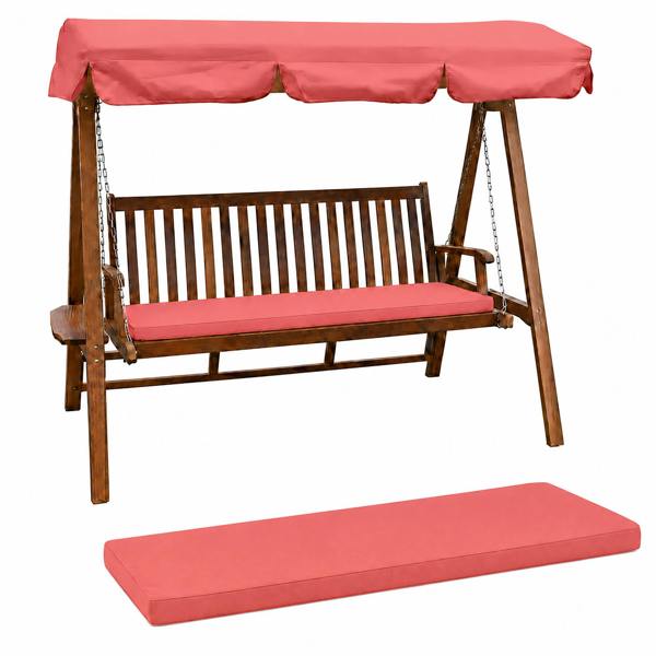 The Garden Marketplace Garden Bench Cushion – 3 Seater Swing Seat Pad with Removable Zipped Cover, 160 × 46 × 6 cm