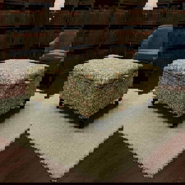 Durable Hand - finished Large Upholstered Ottoman Stool – Multi - Functional & Stylish - ISTOOLS