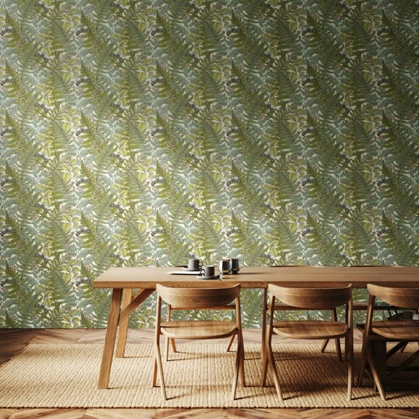 Hoopla Walls Wild Ferns - Juniper 10m Wallpaper