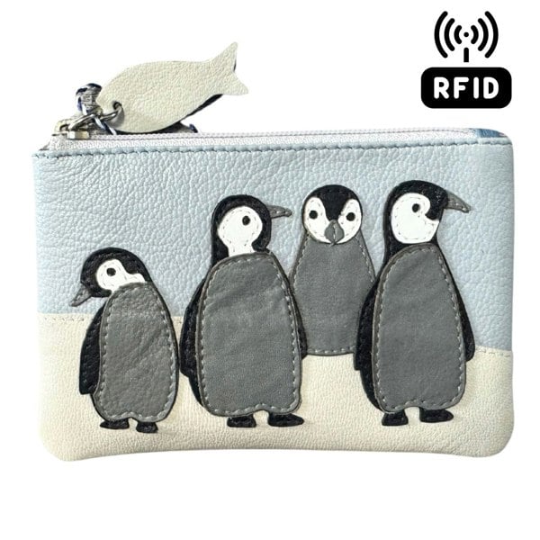 Mala Leather RFID Penguin Coin & Card  Leather Purse