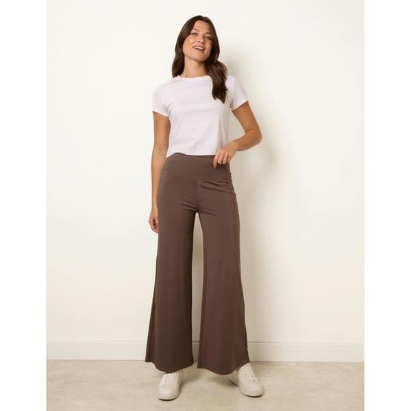 Blue Vanilla Wide Leg Soft Touch Trousers With Stretch