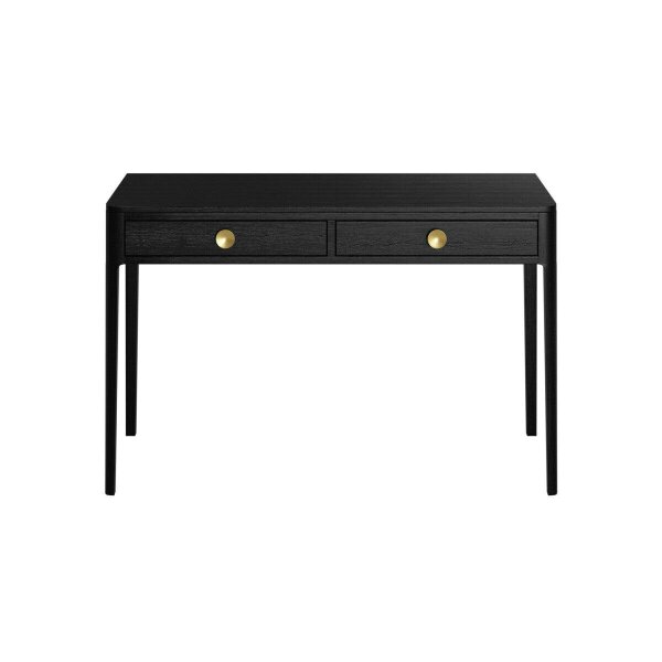 Wyld Haus Recife Black Wood Grain 2 Drawer Desk
