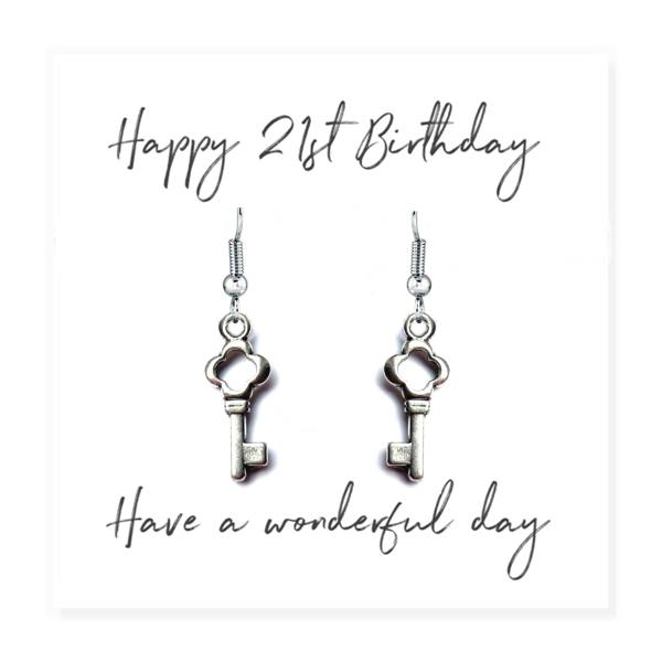 Aye Do Gifts Happy 21st Birthday Earrings & Gift Card