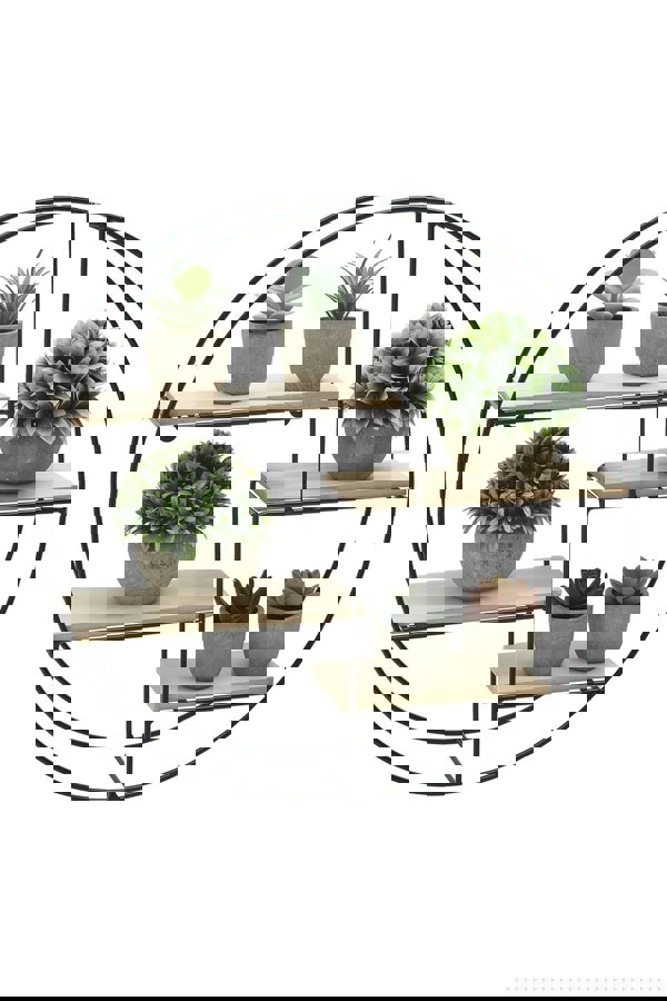 Living and Home Modern Round Floating Decorative Wall Shelf