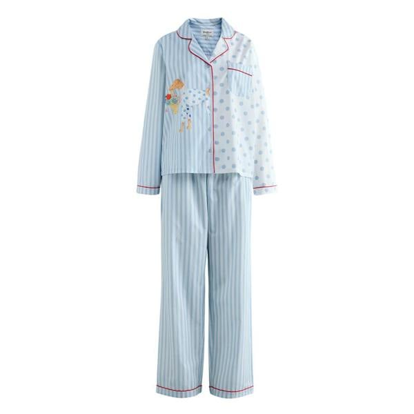Cath Kidston Womens/Ladies Stanley Stripe Woven Button Through Pyjama Set - Blue - 