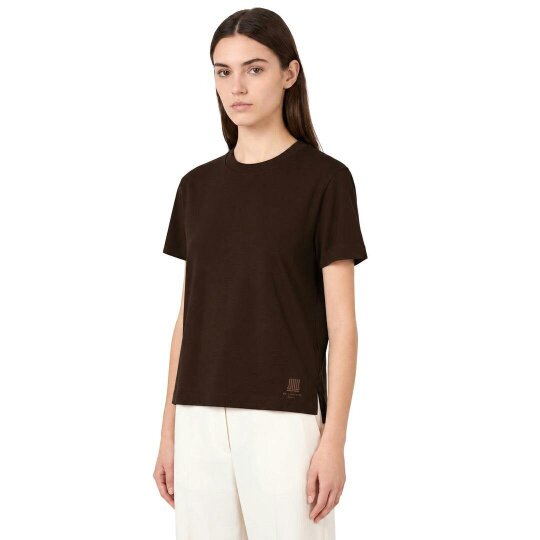 By Lanvin Shoulder Logo Dark Brown T-Shirt