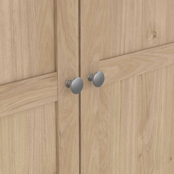 Wyld Haus Cherryfern Natural Oak Wood Wardrobe 2 Frame Doors