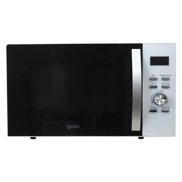 igenix Digital Microwave, 25 Litre, 60 Min Timer, Air Fryer Function, 850W, White, IGMC02580W