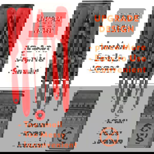 Anygleam Spoon Rest Grey Medium Kitchen Pan Pot Cover Lid Rack Stand Organizer Fork Spatula Rack Holder Stand Tableware Storage Rack Holder