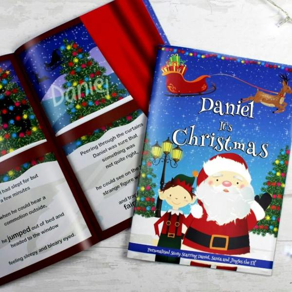 Personalised Boys 'It's Christmas' Story Book - product in use