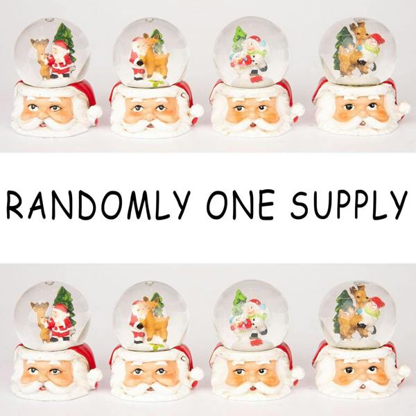 7cm Christmas Mini Snow Globe with Santa Scene and Resin Base Festive Table Decoration image 3