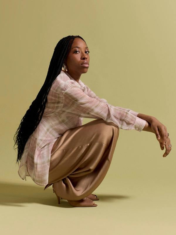 GWD Tula Satin Trouser Stone